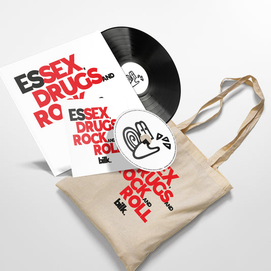 Bilk - 'Essex, Drugs and Rock and Roll' LP - Bundle - Black 12" Disc + CD + Tote Bag + Digital Album Download